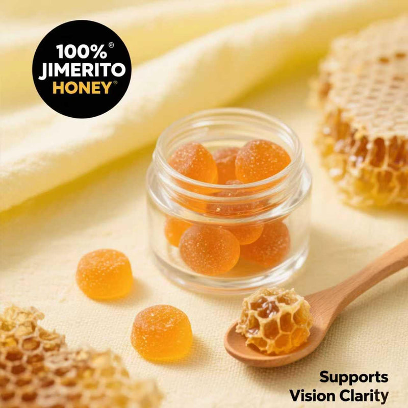Jimerito Honey Lutein Gummies,Lutein & Zeaxanthin Supplements，20mg Gummies-30-day Supply (1pc) 1pc