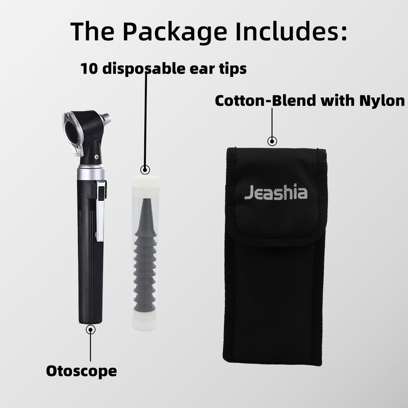Otoscope Ear Infection Detector with Bright LED Light, Portable Ear Scope for Kids Adults & Pet Use (Black) BLACK - BeesActive Australia