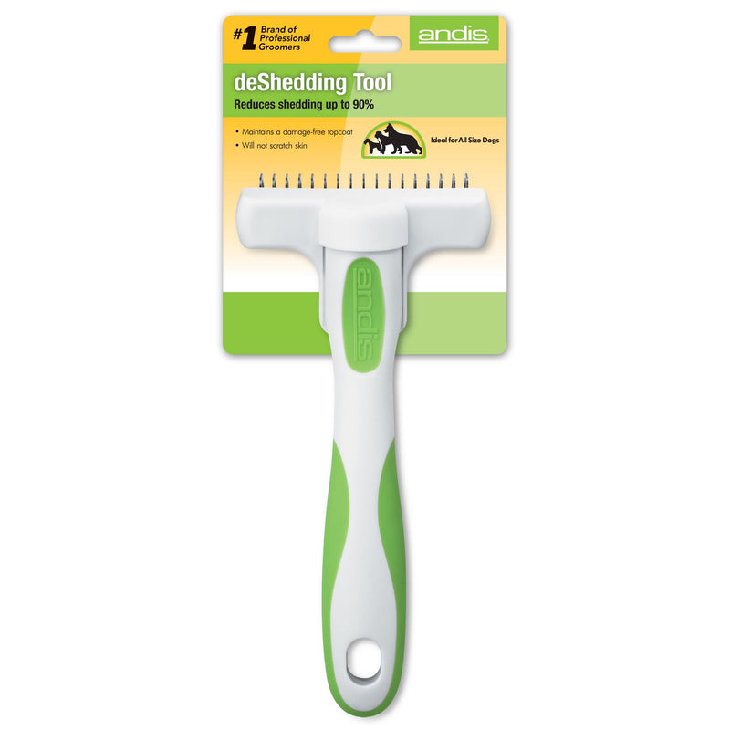 Andis Deshedding Tool - Dog Deshedding Brush - Effectively Removes Undercoat - Deshedding Brush for Dogs and Cats - Helps Strip Fur and Reduce Hair Loss - Rubber Handle - BeesActive Australia