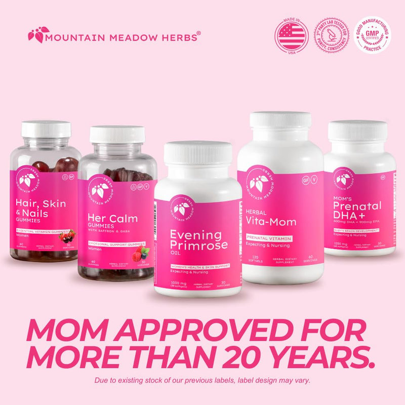 Mountain Meadow Herbs Evening Primrose Oil 1,000mg ‚Äì Omega-6 Fatty Acids for Women‚Äôs Health, Supports Clear Skin & Hormonal Balance, Gluten-Free, Easy-to-Take Softgels (30 Count) - BeesActive Australia