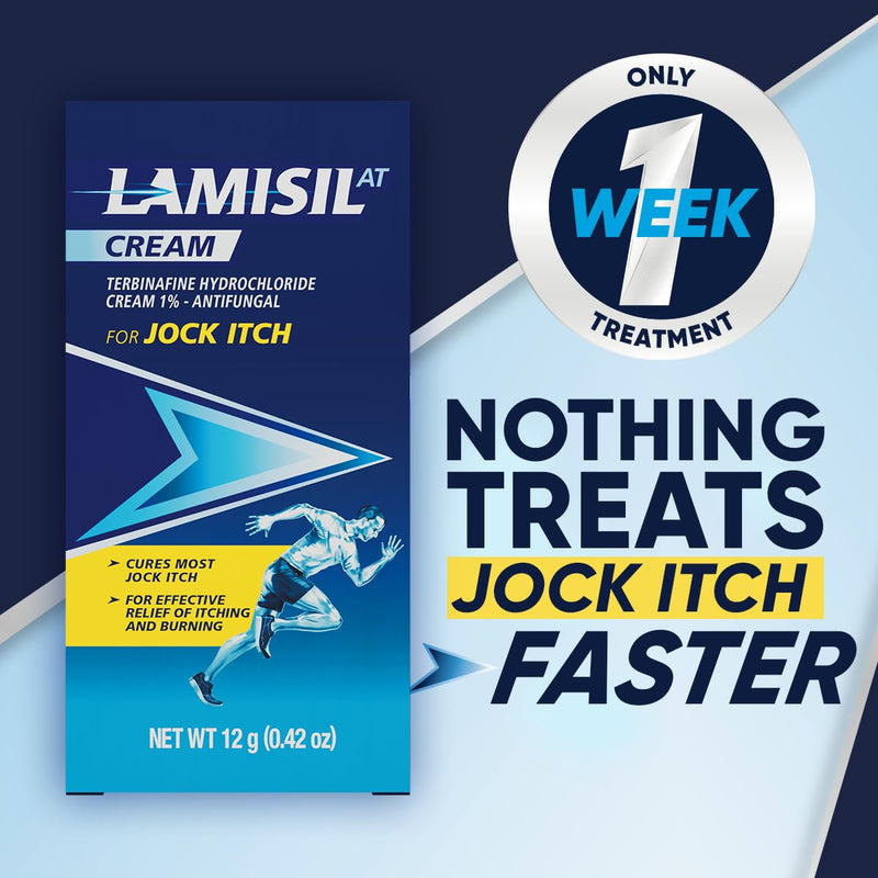 Lamisil Jock Itch Antifungal Cream | 1 Week Treatment | Clinically Proven | Fast and Effective Symptom Relief of Itching, Burning and Redness |.42 oz (12g) - BeesActive Australia