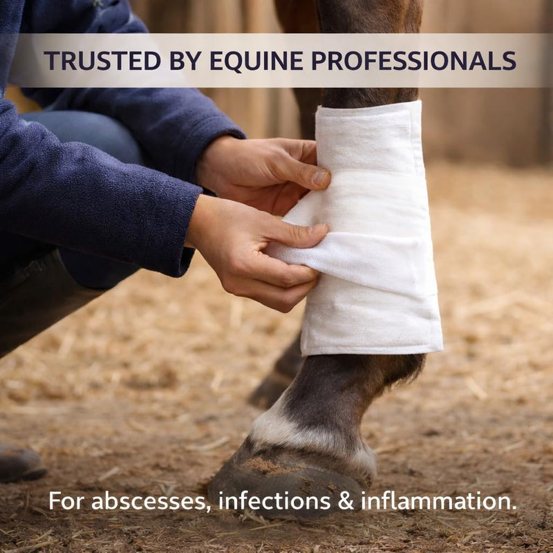 Poldress | Horse Poultice Dressing Wrap | Veterinary Hoof and Wound Poultice for Horses | For Abscess, Swelling, Infection & Inflammation |Can Be Used Hot, Cold or Dry | 40cm x 20cm (Pack of 1) Pack of 1