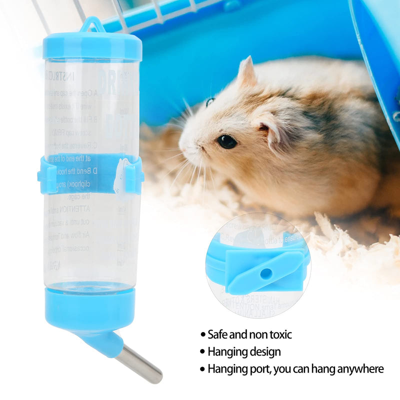 Hamsters Water Bottle Automatic No Drip Hanging Water Feeder Dispenser for Small Animals Guinea Pig Rat Rabbit Dwarf Gerbil Chinchilla(Blue 250ML) Blue 250ML - BeesActive Australia