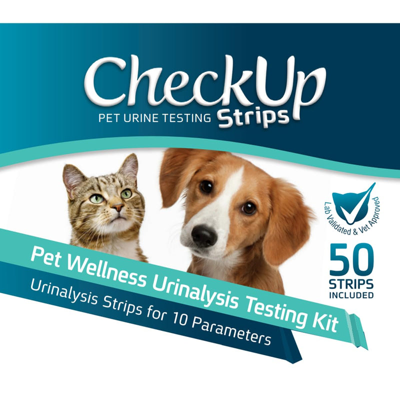 KIT4CAT CheckUp Testing Strips x 50 (10 Parameters Urine Test Strips for Cats & Dogs) 10 Parameters test strips for Cat & Dog