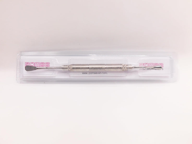 Pomee Miller Bone File #21, Surgical Instrument for Bone Contouring in Dental Procedures, Double-Ended (Cross-Cut & Smoothing Ends), Lightweight 9.5mm Hollow Handle, 702-210
