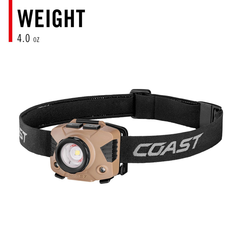 Coast FLX7 700 Lumen LED Headlamp with Twist Focus, 3 x AAA Alkaline Batteries Included