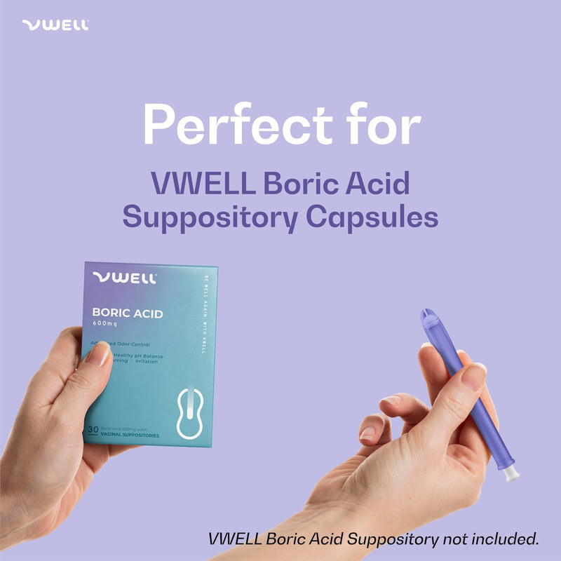 VWELL MaxComfort Tapered Vaginal Rectal Suppository Applicator Fits Most Prescription Capsule, Tablet, Pill, Gel, Cream (Universal) Universal - BeesActive Australia