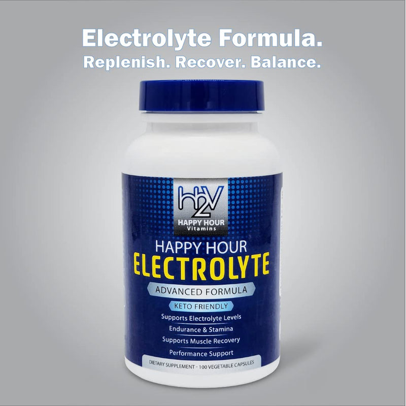 Electrolyte Pill- 100 Pills- Dehydration, Muscle cramping, Performance, Keto & Rapid Recovery. Vegetarian Capsules w/Magnesium, Potassium, Sodium & Calcium Hydration Supplement