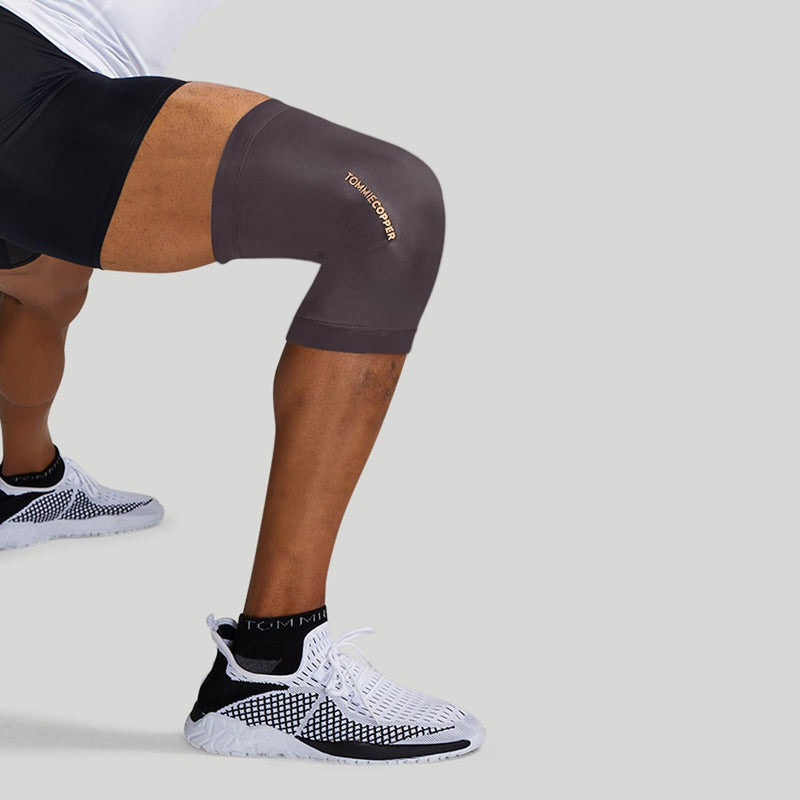 Tommie Copper Infrared Compression Knee Sleeve, Self Warming Knee Compression, Muscle Support & Stability, Slate Grey, Medium - BeesActive Australia