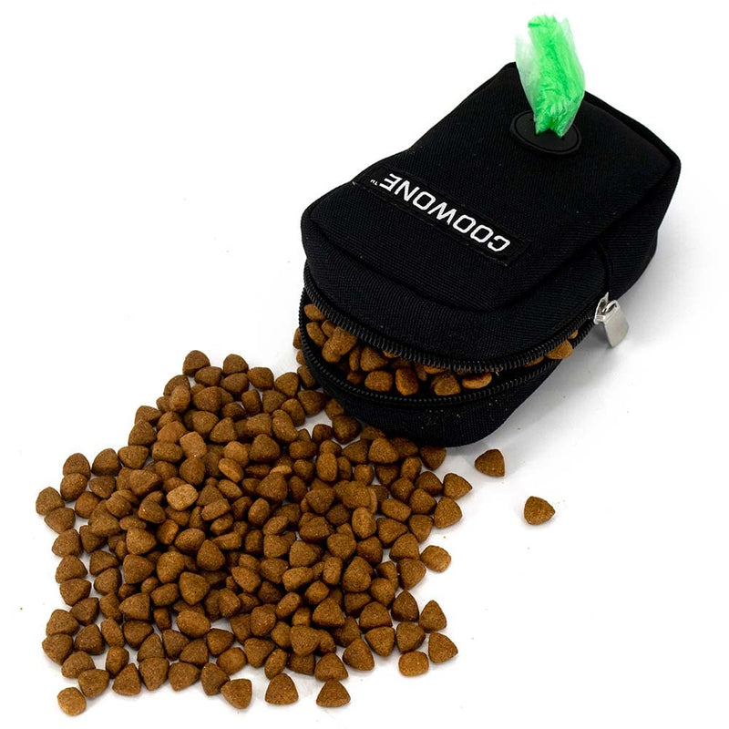 Dog Treat Pouch Dog Poop Bag Holder For Leashes, Pets Snack Container With Inner Mesh Bag, Puppy Supplies Perfect For Training And Walking - Hands Free Dog Waste Bag Dispenser -Dog Travel Accessories Black - BeesActive Australia