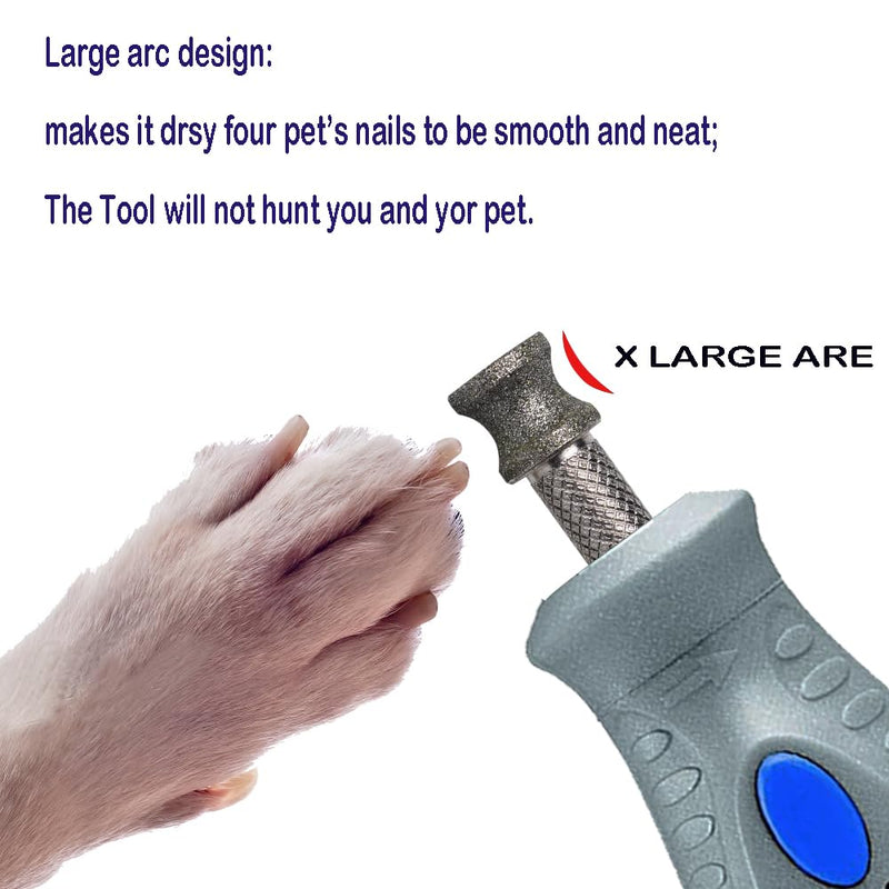 Diamond Dog Nail Grinder Bits for Rotary Tool-1/8'' Dog Nail Grinder Attachment-Pet Nail Grinder Bit Work for Animals Nail Care (XX Large K) ClassicK 1P