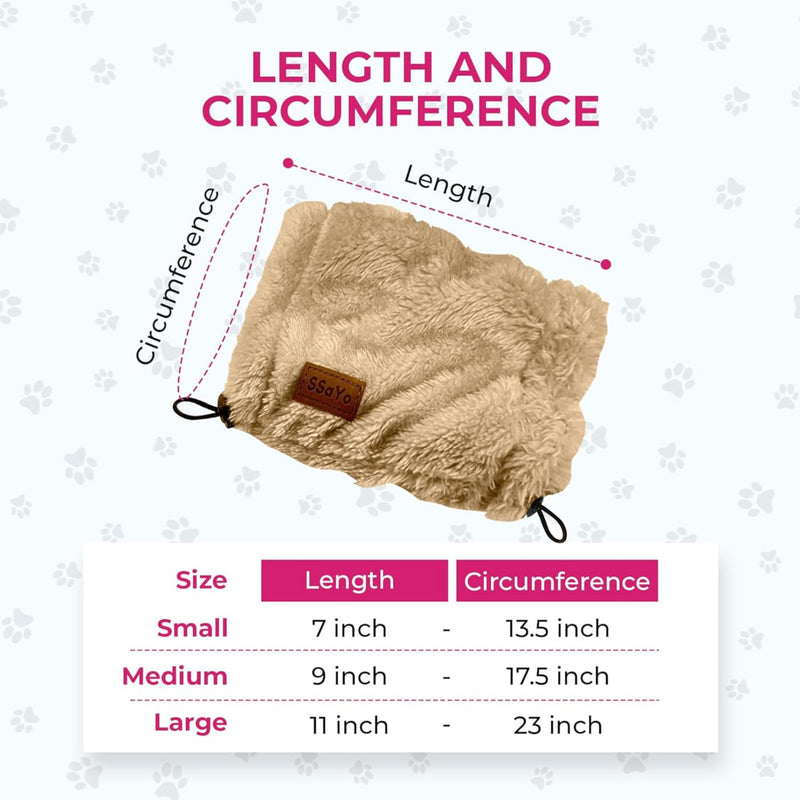 Adjustable Dog Ear Muffs Noise Protection – Neck Ear Warmer Hoodie - Cats, Dogs Snood No Flap Ear Wrap Noise Canceling for Anxiety Relief, Thunderstorms, Fireworks, Pet Grooming (Brown, Large) No Flap Ears Brown - BeesActive Australia