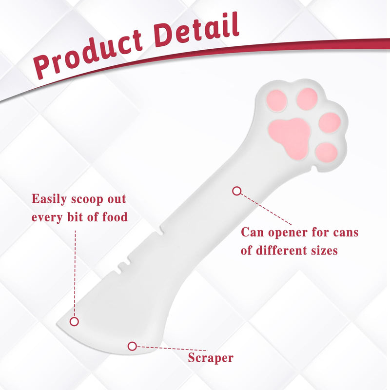 2 Pcs Cat Food Spatula Cat Can Opener And Spoon Silicone Pet Food Spoon Cat Food Spoon Spoon for Cat Food Can Wet or Dry Food Short Spoon Cat Treat Dispenser Cat Spoons for Wet Food with Mini Spatula - BeesActive Australia