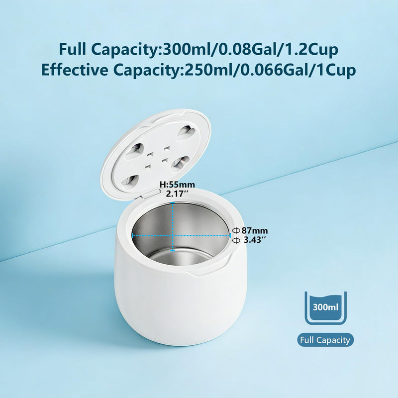 42kHz Ultrasonic Retainer Cleaner Machine,with 4 powerful 254nm UV lights,Pratical Dental Ultrasonic Cleaner for Denture, Night Guard, Mouth Guard, Aligner, Braces, Toothbrush Head & Jewelry (White)