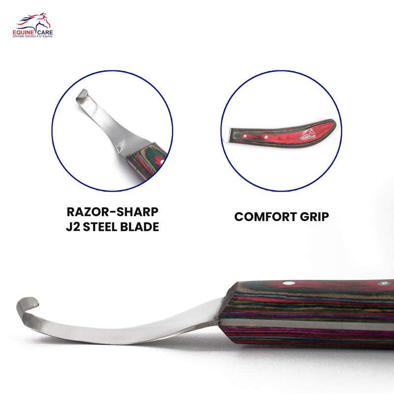 Right-Handed Hoof Knife: Razor-Sharp J2 Steel Blade, Comfort Grip - Ultimate Precision Trim & Grooming Farrier Tool for Superior Horse Hoof Care. - BeesActive Australia