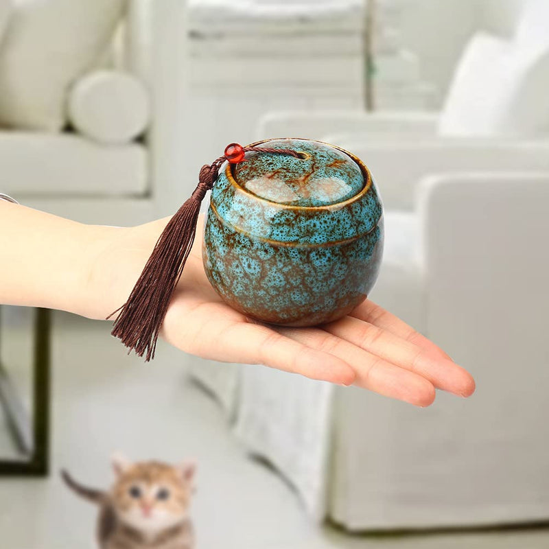 Exnemel Small Urns for Human Ashes, Mini Urn for Ashes for Adults Urns for Pets Dogs, Cat Ashes, Keepsake Funeral Urn Ash Holder (Blue) Blue - BeesActive Australia