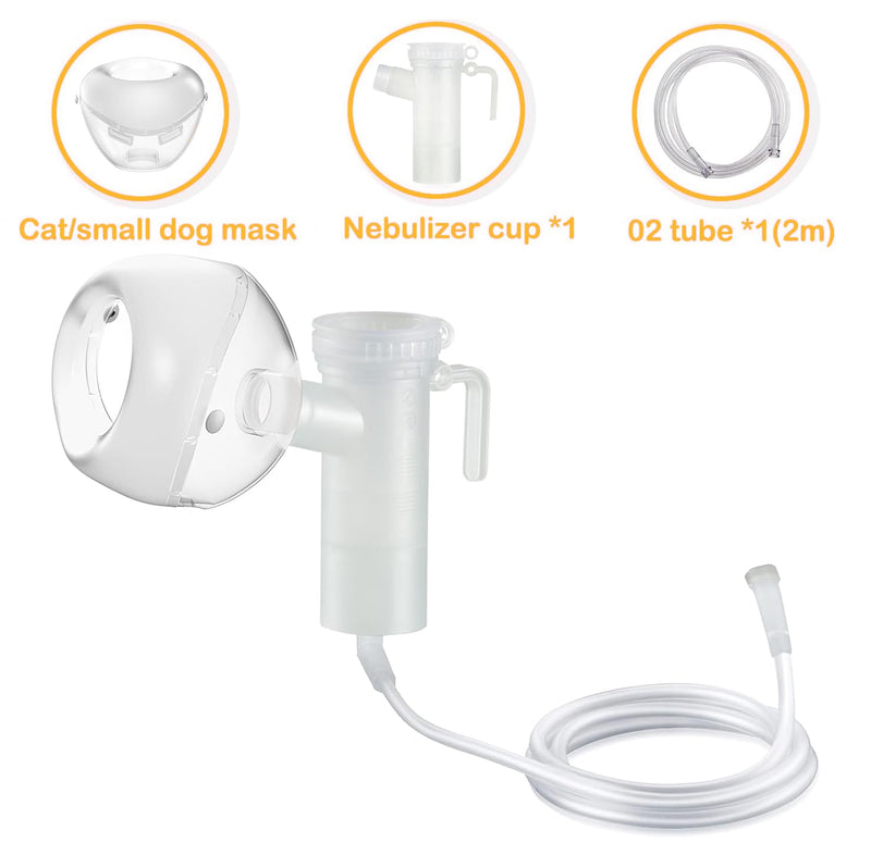 Cat Nebulizer Cup and Inhaler Mask for Cats, White, Pet Oxygen Mask for Cats, Puppies and Small Dogs (S) S - BeesActive Australia