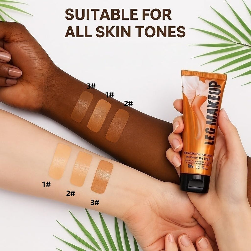 Leg Concealer & Extra Large Body Makeup Brush Set – Full Coverage Foundation Brush for Scars, Stretch Marks, Veins, Blemishes – Kabuki Brush for Flawless Tan & Leg Concealer Application - BeesActive Australia