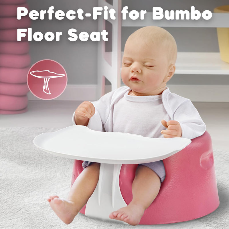 Play Tray Accessory Compatible with Bumbo Floor Seat,Bumbo Activity Tray Attachment, Tray Surface Easily Attaches to The Baby Bumbo Seat for Feeding and Play,Easy to Install and Remove (White) White - BeesActive Australia