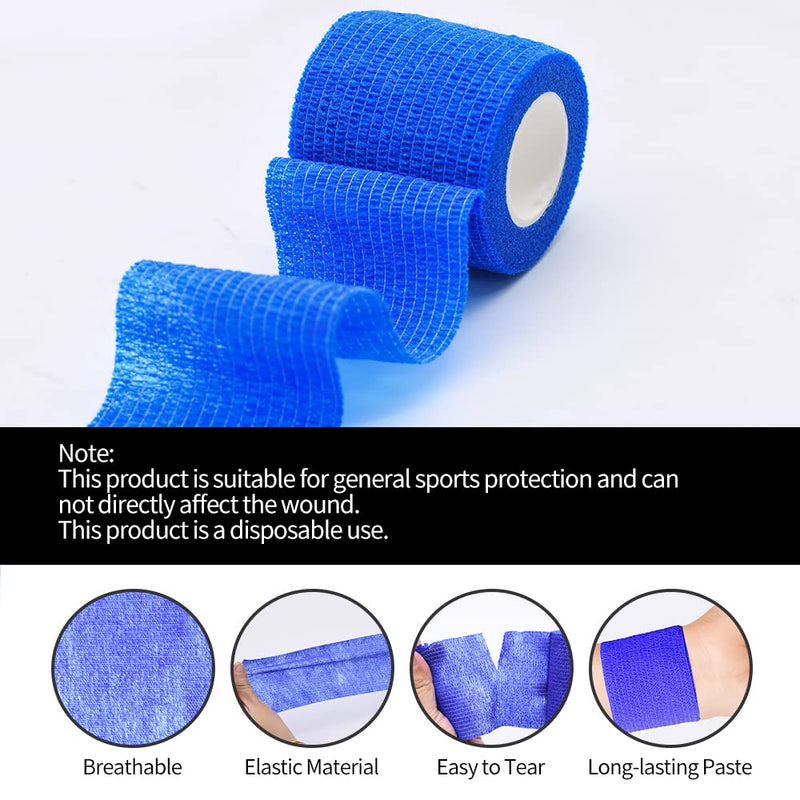 12pcs 2in Self Adhesive Bandage Wraps, 5 Yards, Vet Wraps for Sports, Wrist, Ankle, Swelling 48 Pack Multicolor 2 Inch - BeesActive Australia