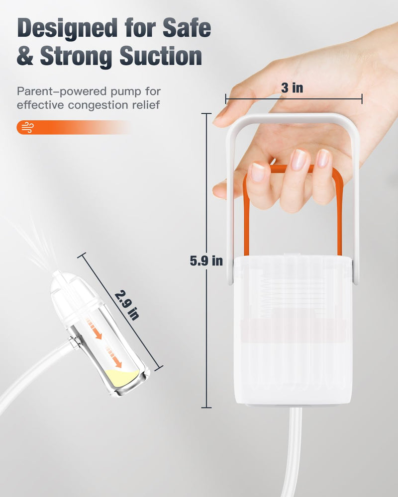 Baby Nasal Aspirator Manual Nose Sucker for Newborn & Infant, Manual Pump Silicone Snot Cleaner, Baby Registry Must Haves Newborn Essentials - BeesActive Australia