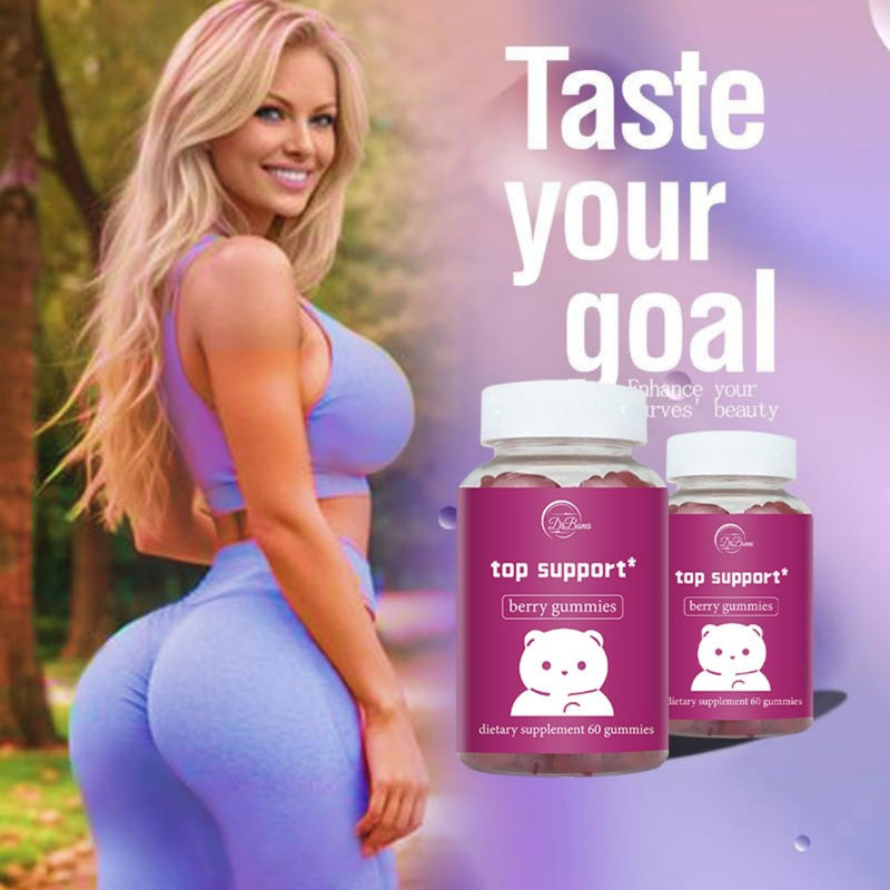 Top Support Gummies for Women: Gummies for Natural Balance and Confidence - Fitness Supplement with Essential Vitamins 60 Gummies Peach Support