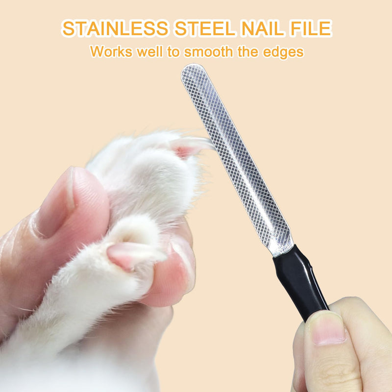 Dog Nail Clippers for Large Medium Small Dogs, Wide Open Heavy Duty Dog Nail Trimmers for Thick Toenail, Professional Ergonomic Handle Sharp Grooming Cutter with Nail File for Pet - BeesActive Australia