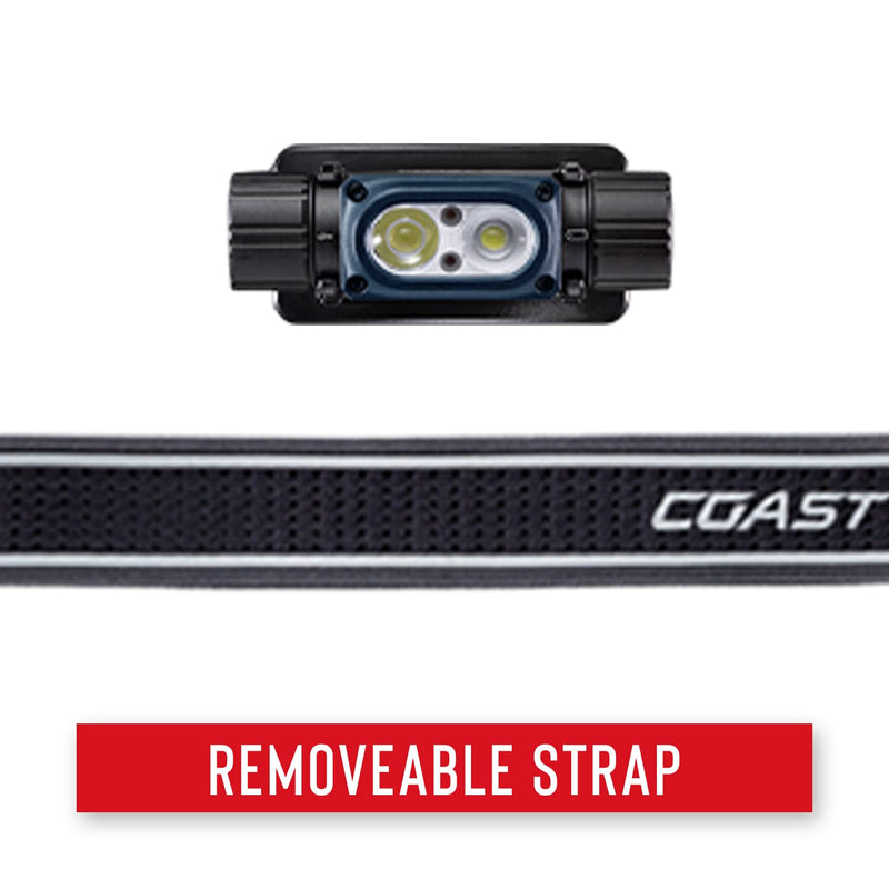 Coast WPH30R 1000 Lumen Waterproof Ultra Bright IP68 USB Rechargeable-Dual Power Headlamp, 5 Modes with Spot and Flood Beams, Blue/Black Flashlight - BeesActive Australia