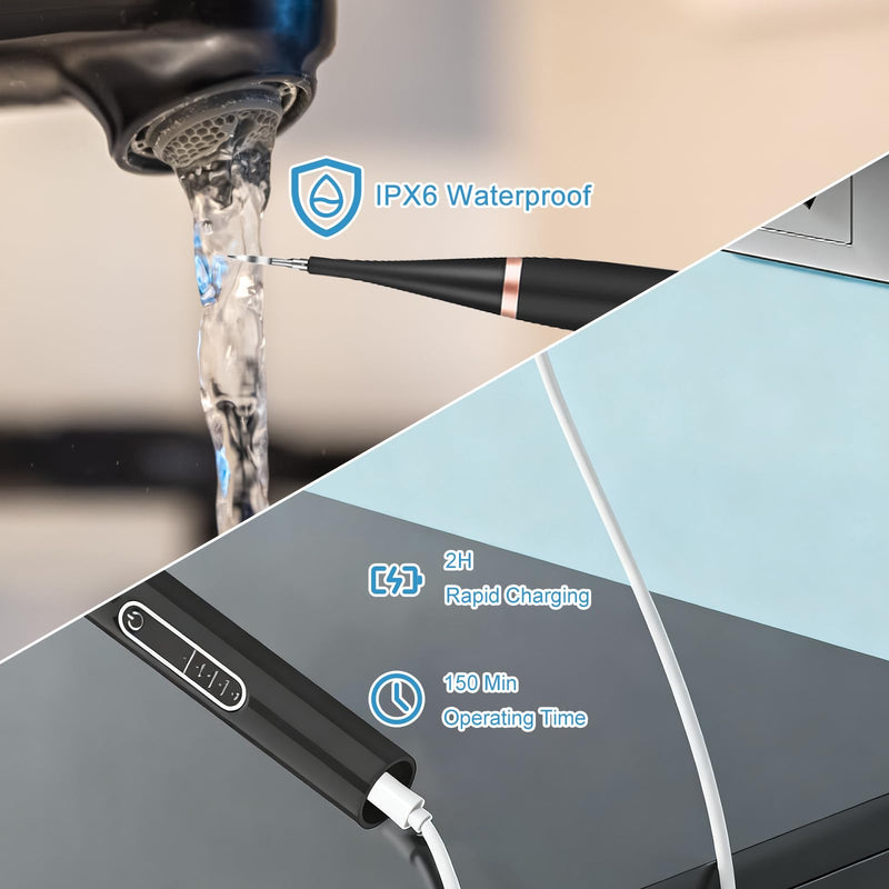 OlyPegic Dog Plaque Remover for Teeth, Rechargeable 5 Mode Dog Teeth Cleaning Kit with Gear Adjustment Indicator Light, IPX6 Waterproof & USB Charging, Professional Tartar Remover for Dogs and Cats