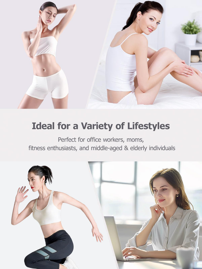 Lymphatic Drainage Massager & Anti Cellulite Massage Tool, Helps Reduce Stretch Marks & Cellulite, for Legs, Arms & Belly, Body Sculpting Machine with Microcurrent, Light, Heat & Vibration White