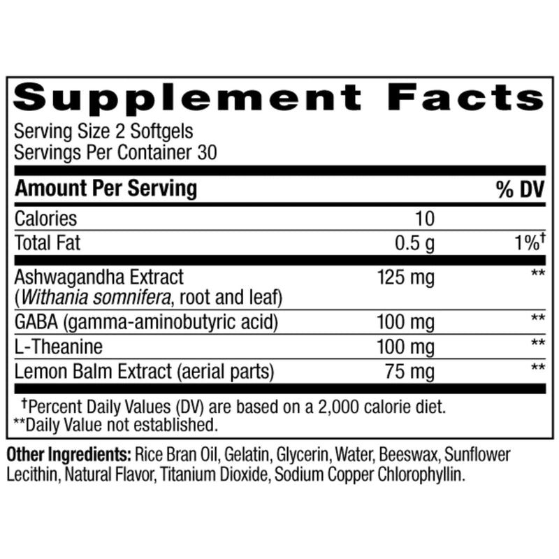 OLLY Ultra Strength Goodbye Stress Softgels, GABA, Ashwagandha, L-Theanine and Lemon Balm, Stress Relief Supplement - 60 Count (Pack of 2) 60 Count (Pack of 2)