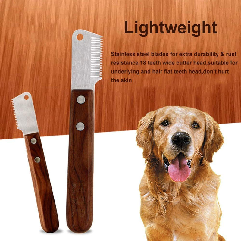 GingerUPer Professional trimming knife, trimming dog terrier, trimming knife, grooming knife for undercoat, ergonomically shaped handle - BeesActive Australia