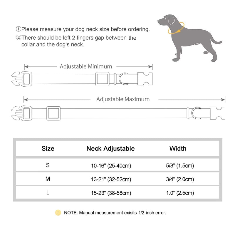 Didog Soft Leather Dog Collar, Durable Heavy Duty Dog Collars with Quick Release Metal Buckle, Adjustable Dog Collar Leather for Large Medium Dogs, Blue, L L：Fit 15-23" Neck - BeesActive Australia
