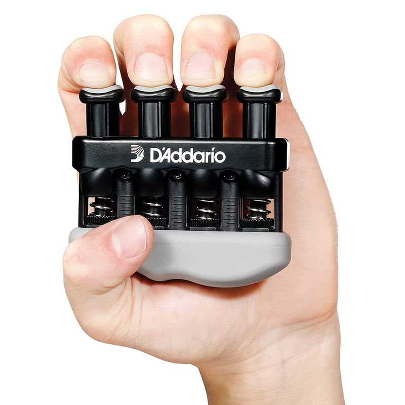 D'Addario Varigrip Finger Strengthener with Fiddilink - Finger Exerciser & Guitar Trainer with Simulated Strings for Callus Building - Strengthening & Coordination Tool for Guitar Players