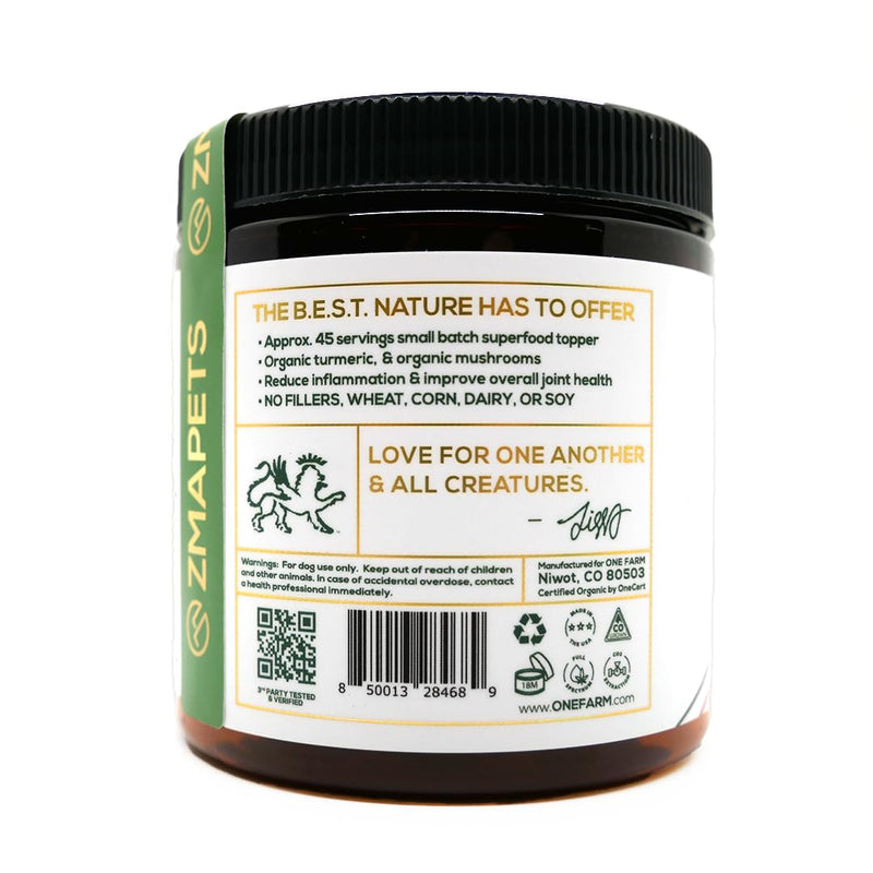 Organic Agility Superfood Powder for Dogs & Cats – Support Agility & Mobility - USDA Organic Bone Broth, Turmeric, & 3 Functional Mushrooms - BeesActive Australia