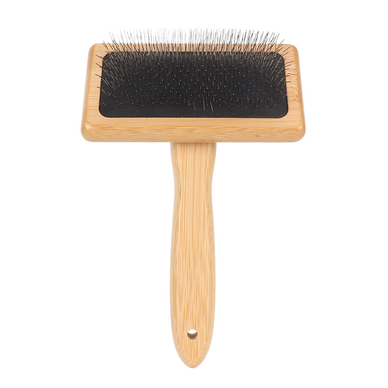 Slicker Brush, Macrame Comb, Easy to Clean, Finely Polished, Fast Brushing, Gentle Curves, Cushion with Hole for Cats (L) L - BeesActive Australia