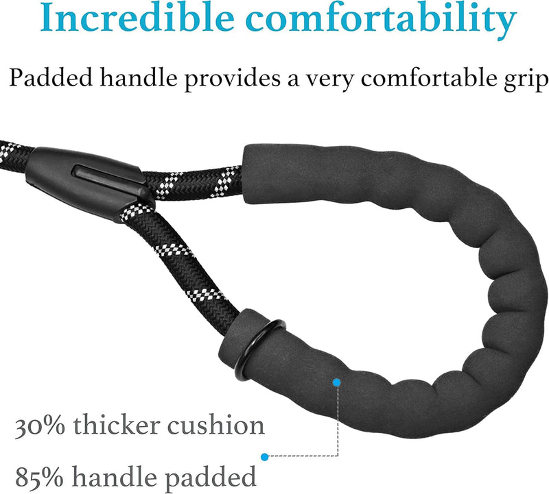 Dog Leash, Double Dog Leash for Two Dogs, Heavy Duty Adjustable Dual Dog Leash No Tangle, Bungee Retractable Split Multiple Leash for Walking 2 Dogs, Dog Poop Bags Trip Essentials (5.5FT-1/2”, Black) - BeesActive Australia