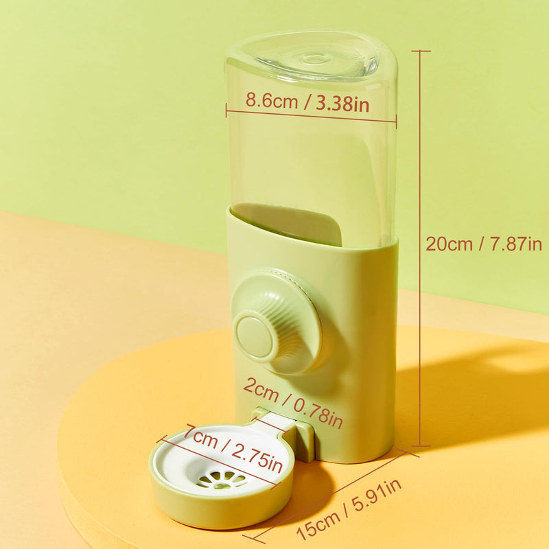 Rabbit Water Bottle, 600ml/21oz Hanging Water Dispenser Feeder Cage Crate Hutch Bunny Puppy Cat Chinchilla Ferret Guinea Pigs Squirrel Hedgehog (Green) Green - BeesActive Australia