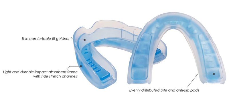 Boil and Bite Mouth Guard BB Custom Fit Sport Mouthpiece for Basketball, Karate, Martial Arts, Wrestling, MMA (Free Case Included!) -Adult Size (Adult -Ages 11 & Above, All Trans.) Adult -Ages 11 & Above Trans.