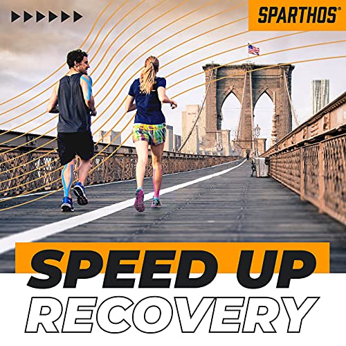 Sparthos Kinesiology Tape Roll - Uncut KT Sports Kinesio K Tape I) Midnight Black (Pack of 2) +Free Taping Guide