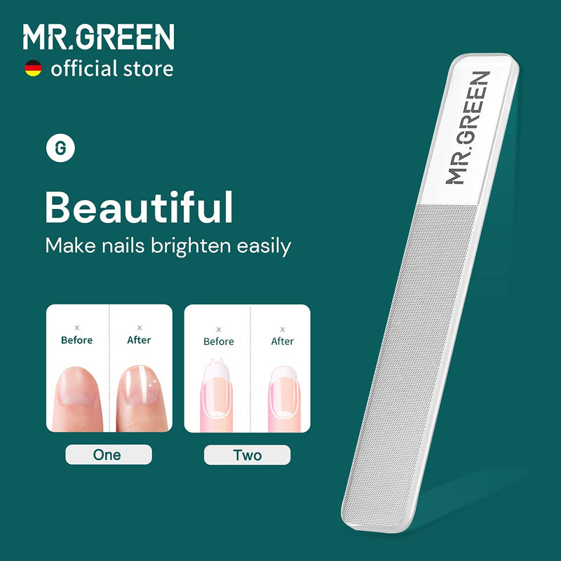 MR.GREEN Nail Clippers Anti Splash Fingernail Cutter Stainless Steel Manicure Tools Nail Scissors Detachable Design Nail Trimmer (L+Nano Glass File) Large with Nano Glass File