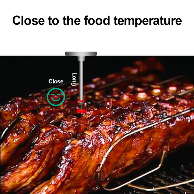 BBQ Thermometer Gauge - Charcoal Grill Pit Smoker Temp Gauge Grill Thermometer with Fahrenheit and Heat Indicator (2 Pack) 2 Pack