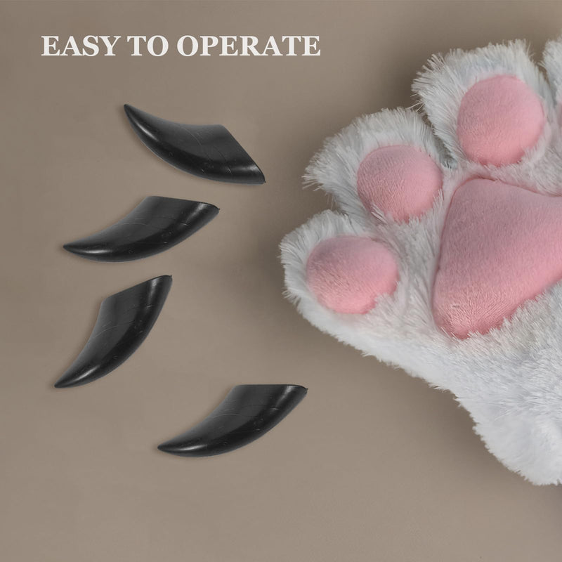 DOITOOL 10Pcs Animal Claw Nails for Fursuit Paw Gloves DIY Furry Costume Nails Cosplay Accessories for Festival Party Christmas Craft