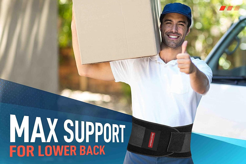 Back Brace for Lower Back Pain Relief - Adjustable Lumbar Support Belt for Sciatica, Herniated Disc, 3D Pad, Scoliosis - Breathable Mesh Lower Back Support with Removable Pad - For Men and Women (Large) Large - BeesActive Australia