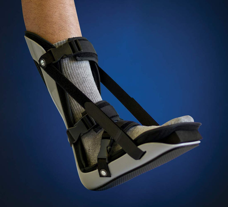 United Ortho Plantar Fasciitis Adjustable Leg Support Brace Fits Right or Left Foot for Soreness Relief, Foot Pain and Stretching, Large, Black - BeesActive Australia