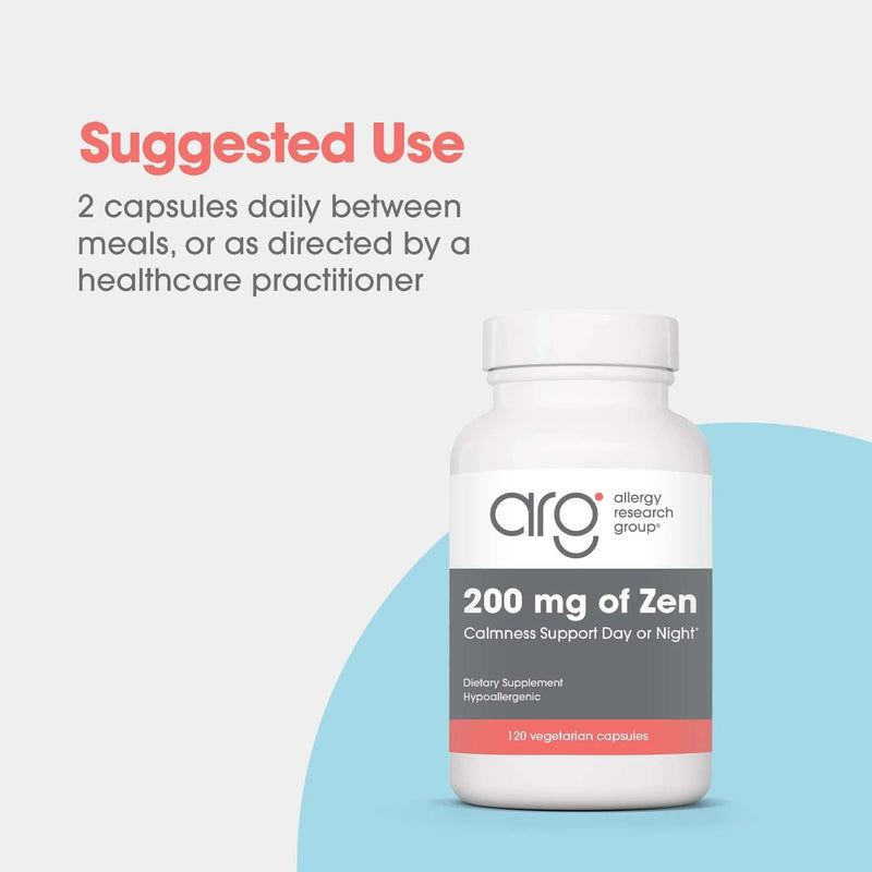 Nutricology ZenMind 550 mg GABA and 200 mg L-Theanine, 120 Capsules | Non-Drowsy GABA and L-Theanine Formula for Calmness and Relaxation Support Day or Night, 60 Servings