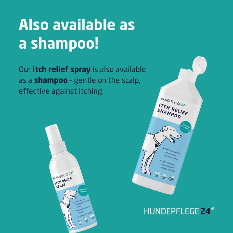 Itch Relief Spray for Dogs 125ml - Acute immediate relief & effective soothing for inflammation, mites, grass mites, fungi, fleas - Pet care product for itching in dogs
