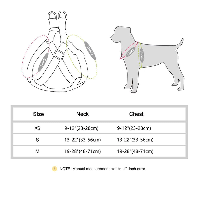 Didog Step in Dog Harness with Metal Buckles, Freedom Nylon Dog Halter Vests for Small Dogs Easy Walking Training(S:Chest 13-22", Red) S(7-18lb) - BeesActive Australia