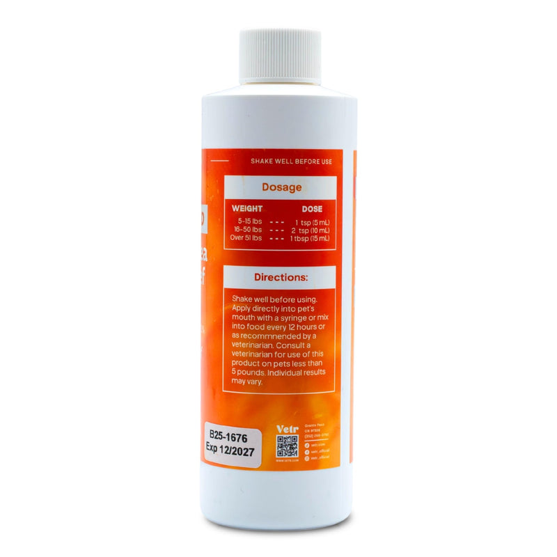 Vetr Anti-Diarrhea & Gas Relief for Dogs - Kaolin Liquid Formula for Fast Upset Stomach Soothing & Digestive Support - All Breeds & Sizes - 8 oz (240mL) - Vet-Formulated in USA
