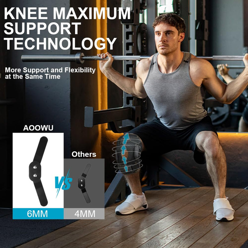 Knee Support Open Patella, More Stable Hinge Structure, Knee Pads with Parallel Straps & Dual Side Stabilizers, Suitable for Arthritis, Meniscus Tear, Tendonitis, ACL, Ligament Injury, XL